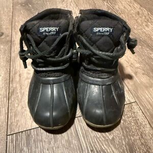 Sperry Kids Black Quilted Boots